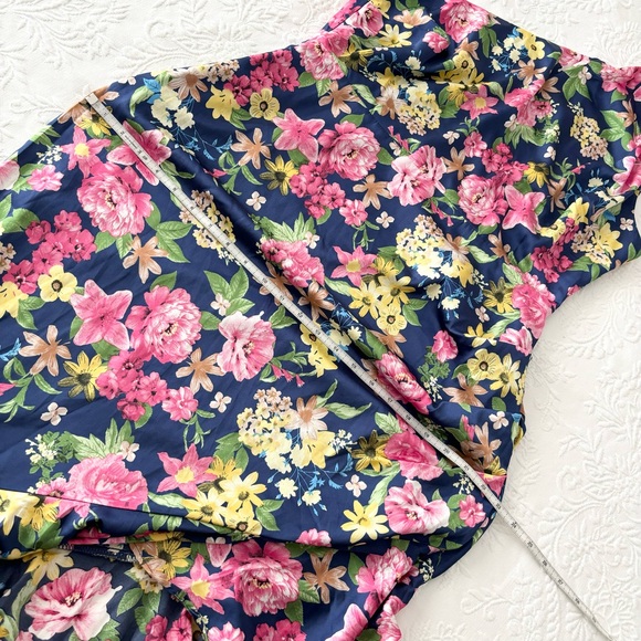 NWOT Lulus Divinely Blooming Blue Multi Floral One-Shoulder Midi Dress XLarge - Picture 8 of 8